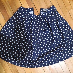 Twik blue polka dot skirt with pockets